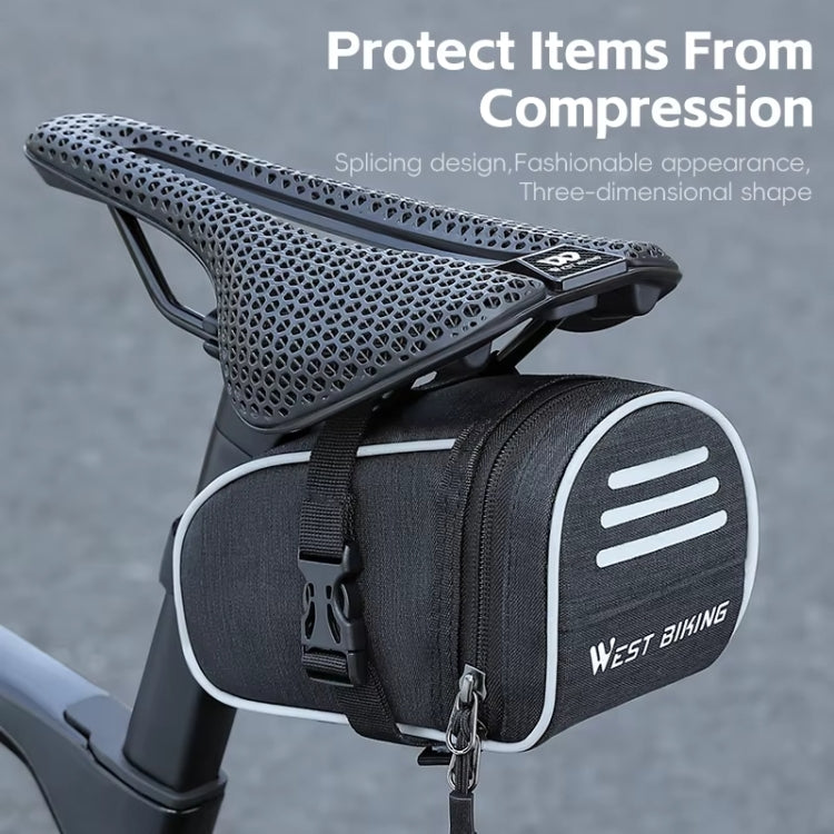 WEST BIKING Bicycle Saddle Tail Bag Portable Mini Tool Bag(Black)