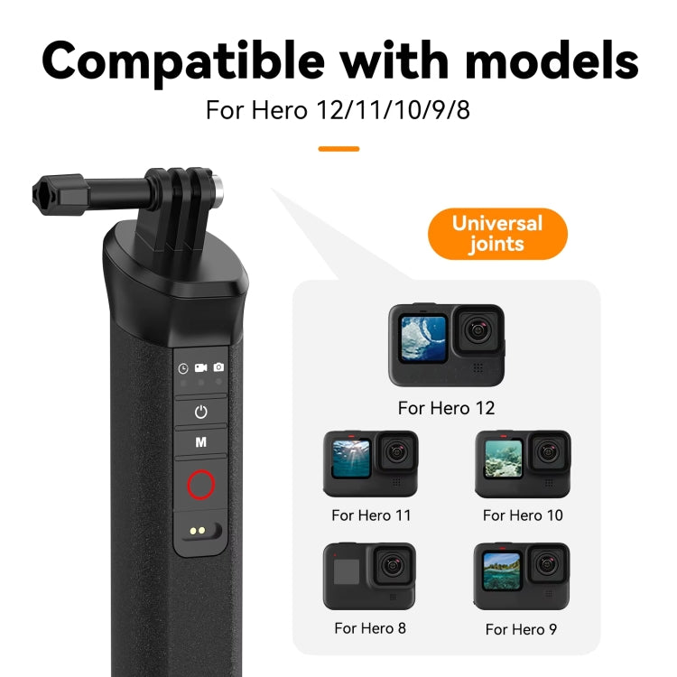 TELESIN Bluetooth Buoyancy Bar 15m Water-resistant Depth For GoPro HERO13 / 12 / 11 / 10 / 9 / 8 Black
