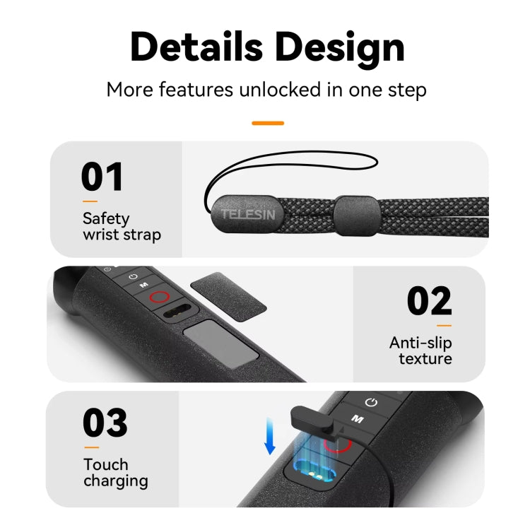 TELESIN Bluetooth Buoyancy Bar 15m Waterproof Depth For GoPro HERO13 / 12 / 11 / 10 / 9 / 8 Black - free shipping - PMC Jewellery - Order now!