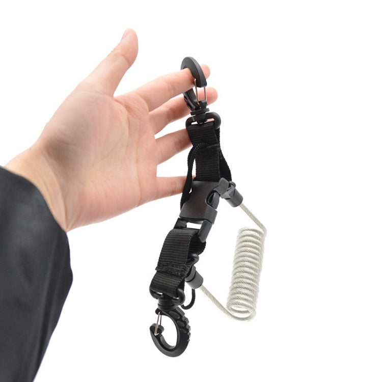 Diving Camera TPU Spring Steel Wire Retractable Anti-lost Rope, Color: Transparent Black - free shipping - PMC Jewellery - Order now!