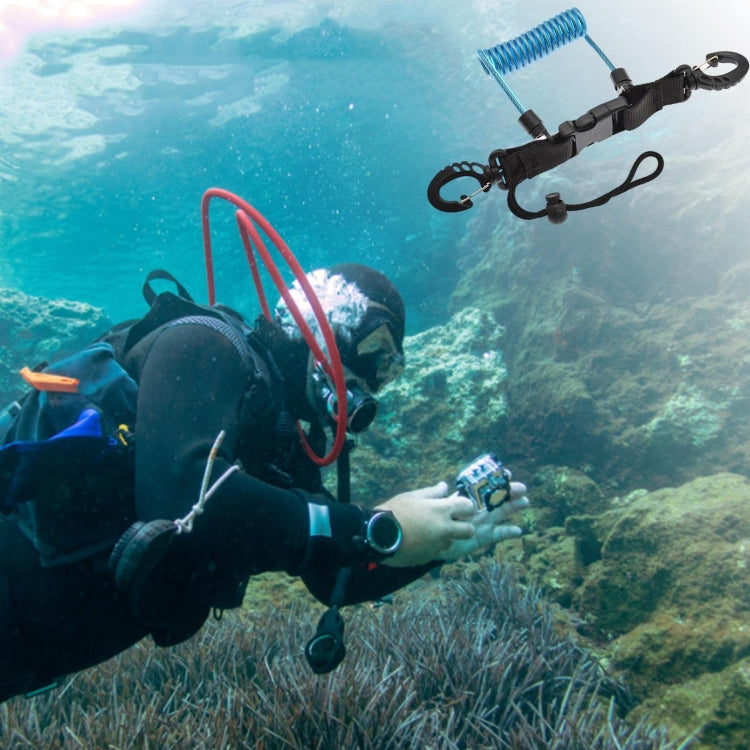 Diving Camera TPU Spring Steel Wire Retractable Anti-lost Rope, Color: Transparent Black - free shipping - PMC Jewellery - Order now!