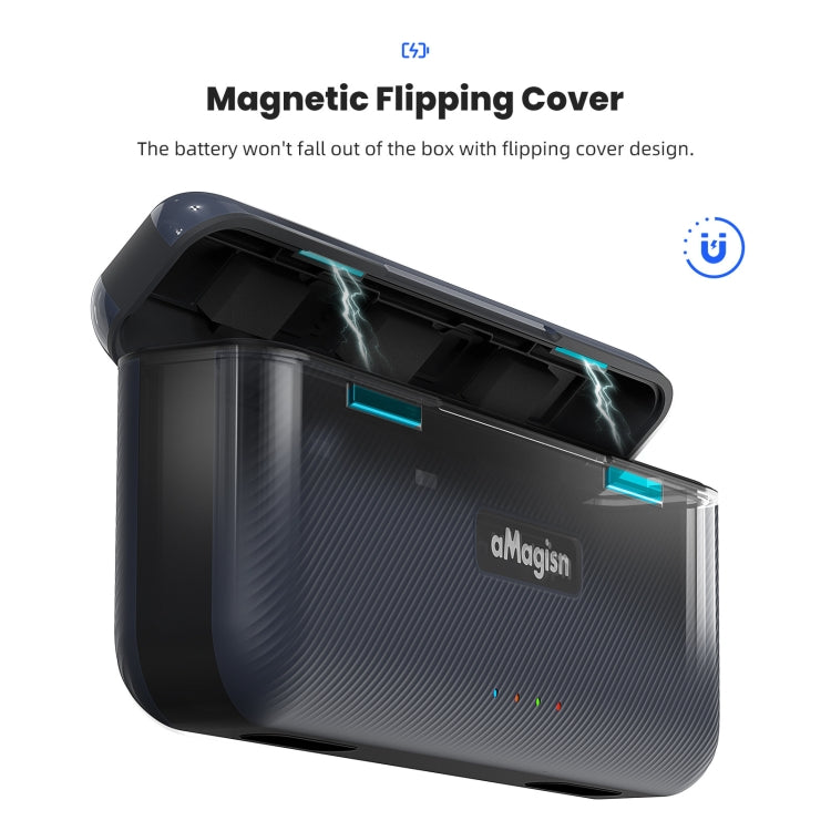 For GoPro HERO13 Black aMagisn Battery Charging Box Triple Slot Charging Case - free shipping - PMC Jewellery - Order now!