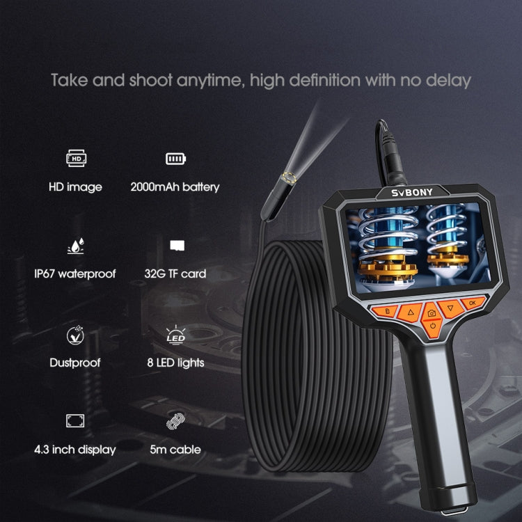 SVBONY SM501 Industrial Borescope 2 Megapixel HD 4.3-inch IP67 Waterproof Probe - free shipping - PMC Jewellery - Order now!