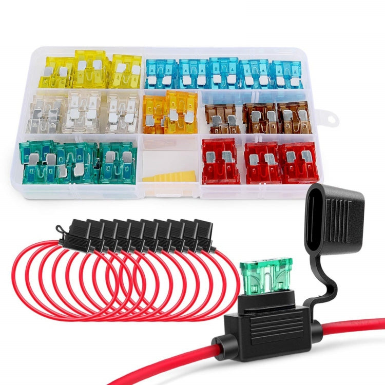 130pcs/Set Blade Fuse AWG Fuse Holder(No.14)