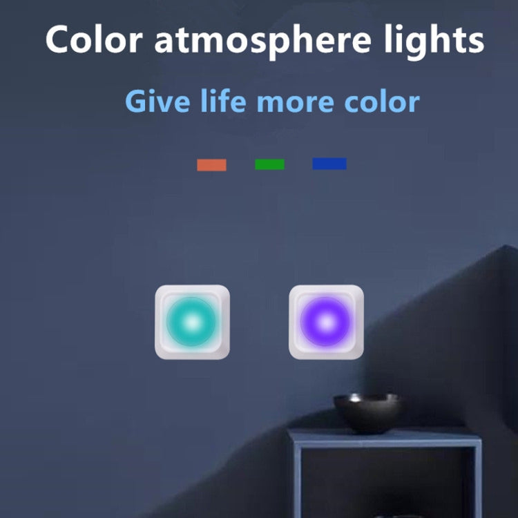 Remote Control Night Light LED Bedside Cabinet RGB Colorful Pat Light(2 Remote Controls + 6 Lights)