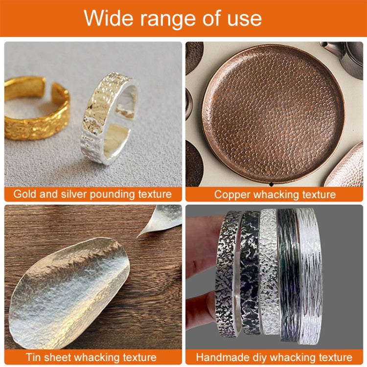 Handmade DIY Square Hammer Gold And Silver Jewelry Texture Hammer, Model: No.4 - free shipping - PMC Jewellery - Order now!