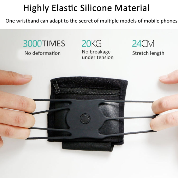 Rotating Wrist Phone Strap Coin Purse Touchable Phone Wristband Can Hold Cards, Change and Keys(Black) - Other by PMC Jewellery | Online Shopping South Africa | PMC Jewellery | Buy Now Pay Later Mobicred