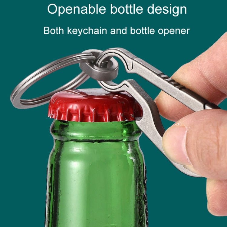 Titanium Alloy Car Keychain Multifunctional Simple Loss Prevention Belt Charm Ring, Style: Upgrade Model - Key Rings by PMC TechLife | Online Shopping South Africa | PMC TechLife | Buy Now Pay Later Mobicred