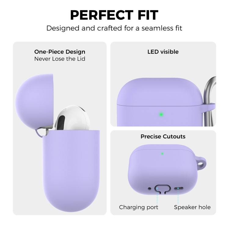 For Airpods 4 AhaStyle WG163 Earphone Drop-Proof Dust-Proof Silicone Protective Case With Cleanning Pen(Blue)