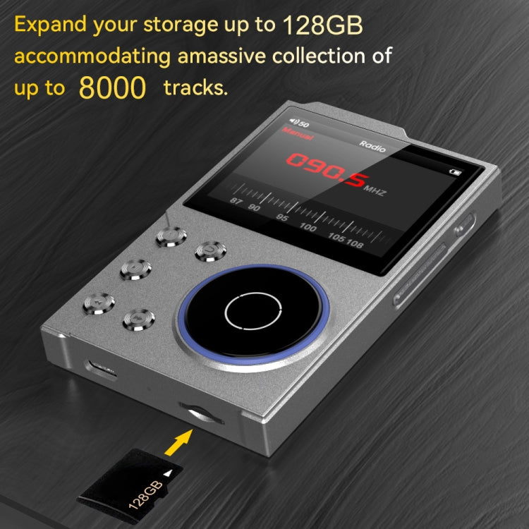 2.4 Inch HIFI Bluetooth Music Player DSD256 Mastering Sound Quality Walkman, Memory: 16GB+32GB(Gray) - free shipping - PMC Jewellery - Order now!