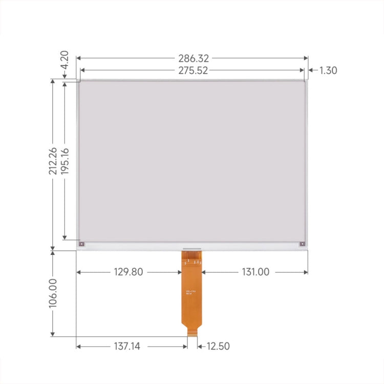 Waveshare 13.3inch 960��680 Pixels SPI Communication E-Ink Display, Spec: Nude Screen Version