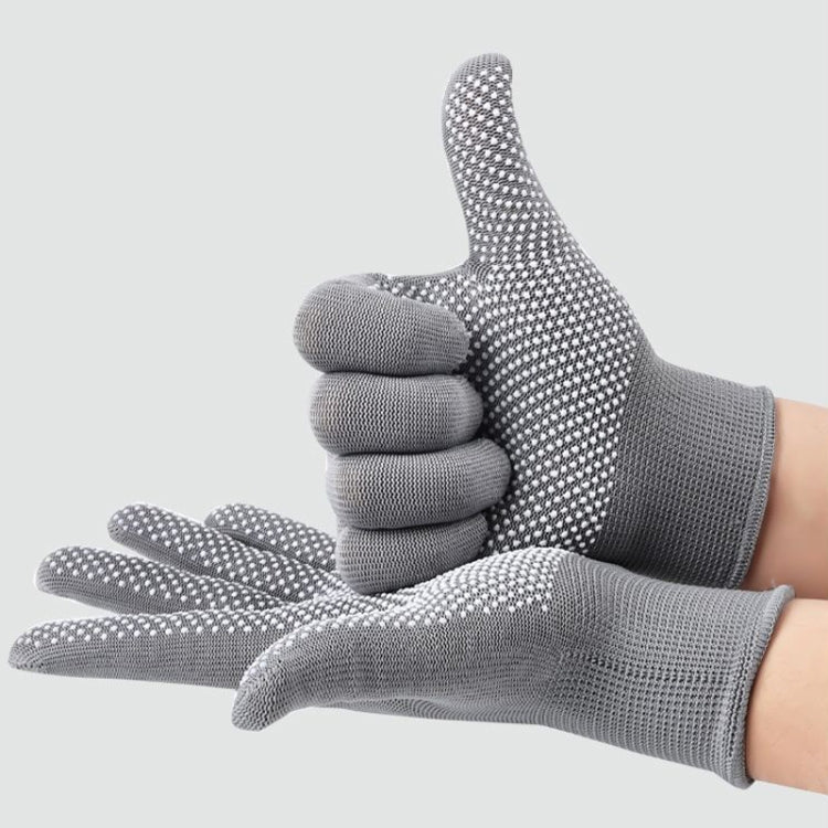 5pairs Outdoor Breathable Non-slip Particle Silicone Hiking Riding Nylon Gloves Thin Mittens(Black) - Safety Gloves by PMC TechLife | Online Shopping South Africa | PMC TechLife | Buy Now Pay Later Mobicred