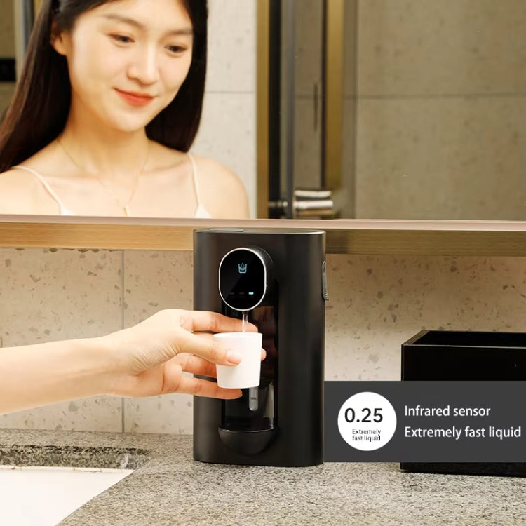 540ml Automatic Mouthwash Dispenser 3 Levels Quantitative with 2 Magnetic Cups(Black)