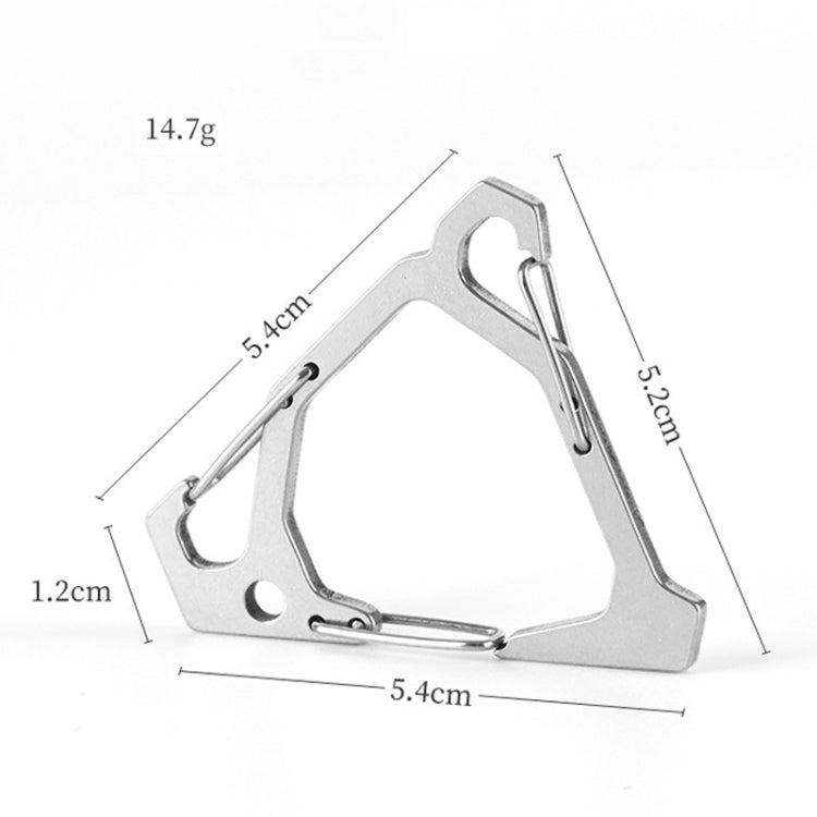 Outdoor Stainless Steel Hanging Buckle Multi-functional Portable Triangle Hook Multi-Hook Carabiner(White) - Hooks by PMC Jewellery | Online Shopping South Africa | PMC Jewellery | Buy Now Pay Later Mobicred
