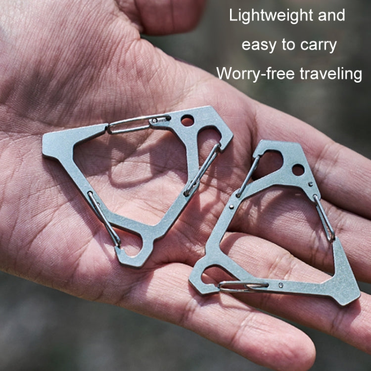 Outdoor Stainless Steel Hanging Buckle Multi-functional Portable Triangle Hook Multi-Hook Carabiner(White)