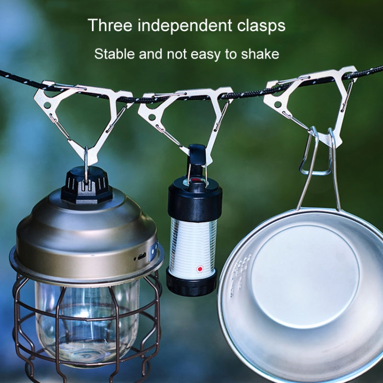 Outdoor Stainless Steel Hanging Buckle Multi-functional Portable Triangle Hook Multi-Hook Carabiner(White) - Hooks by PMC Jewellery | Online Shopping South Africa | PMC Jewellery | Buy Now Pay Later Mobicred