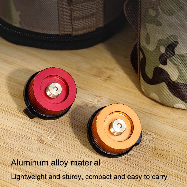 Outdoor Camping Gas Cylinder Adapter Stove Connector Closed Snap Gas Canister Converter, Color: Small Red