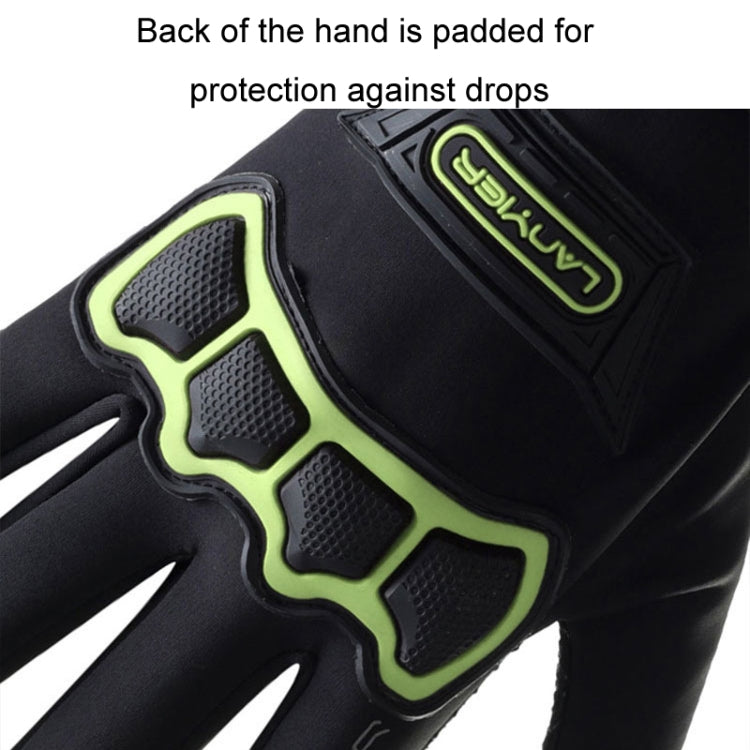 LANYIER Fall Winter Motorcycle Outdoor Riding Gloves Men Velvet Warm Non-slip Touch Screen Windproof Gloves, Size: Average(Red) - Locomotive Gloves by LANYIER | Online Shopping South Africa | PMC Jewellery | Buy Now Pay Later Mobicred