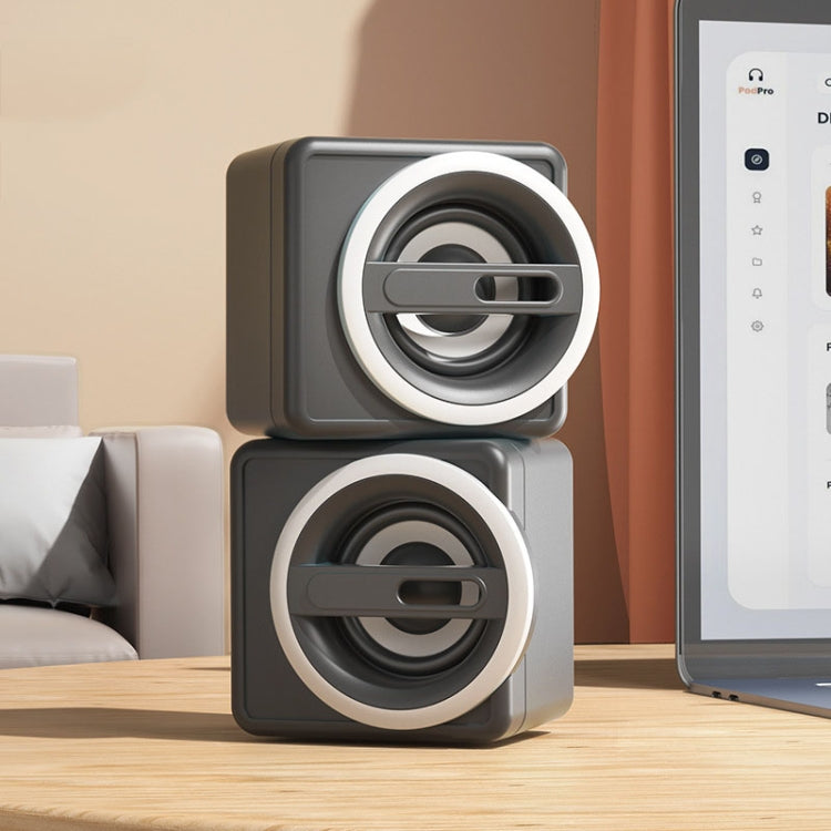 K1 Mini Desktop Computer Wired Speakers USB Subwoofer Speaker, Color: Light Edition Black - by PMC Jewellery | Online Shopping South Africa | PMC Jewellery | Buy Now Pay Later Mobicred