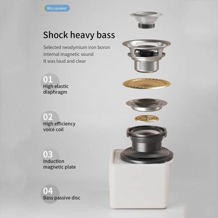 K1 Mini Desktop Computer Wired Speakers USB Subwoofer Speaker, Color: Light Edition White - by PMC Jewellery | Online Shopping South Africa | PMC Jewellery | Buy Now Pay Later Mobicred