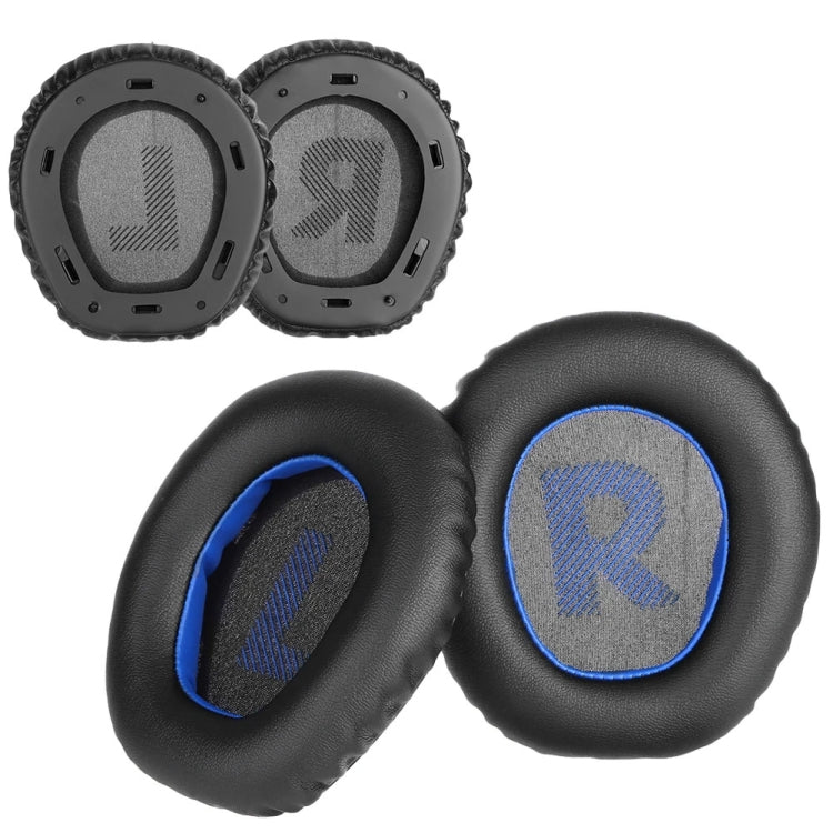 1pair For JBL Quantum Q100 Headphone Leather Sponge Cover Gaming Headset Earmuffs(Black Green)