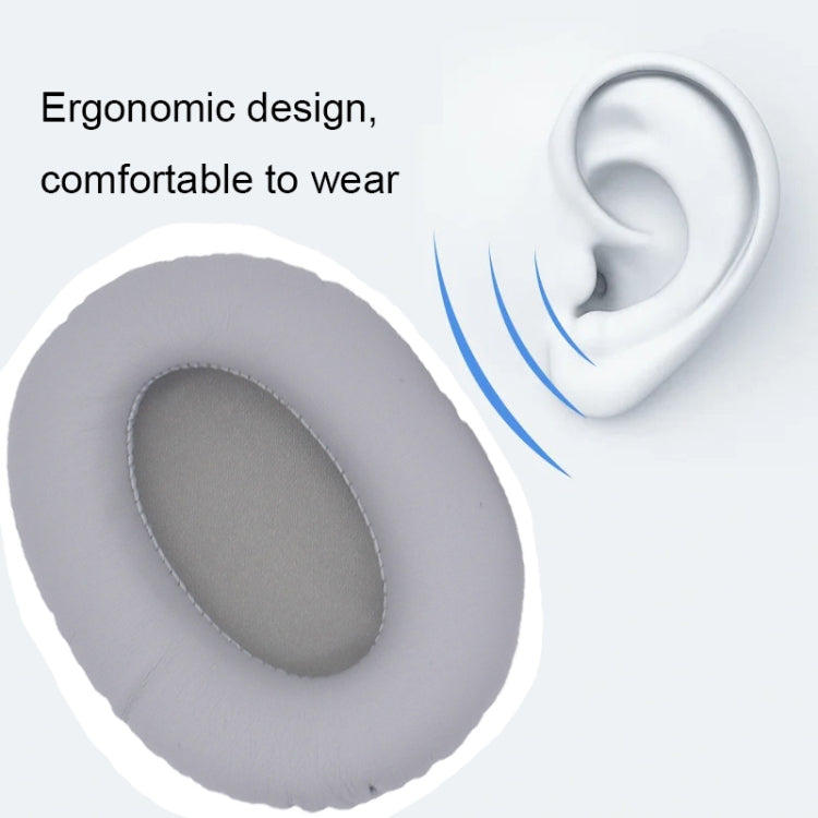 1pair For Razer Opus X Headphone Replacement Sponge Cover Ear Pad Accessories(Black Leather)