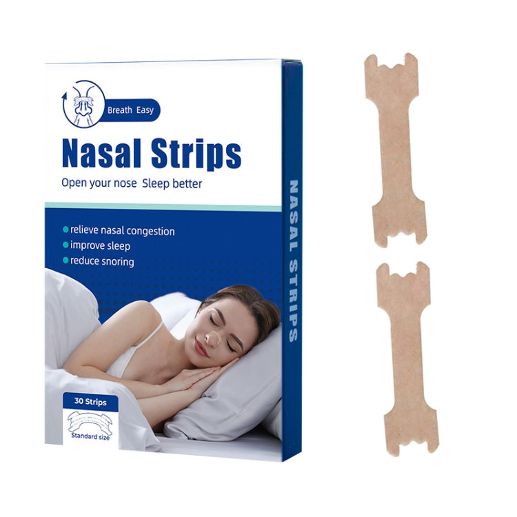 30pcs /Pack 66 X 19mm Nasal Strips To Improve Sleep, Reduce Snoring And Relieve Nose Congestion