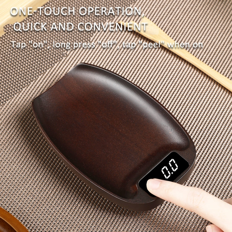 100g/0.1g Wood Electronic Tea Coffee Scale Kitchen Bar Scale(Wood Color)