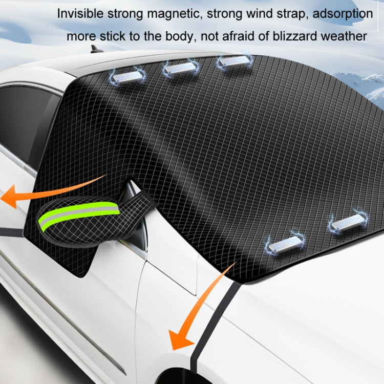 Car Magnetic Front Sunscreen Water-resistant Thick Snow Shield(Green)