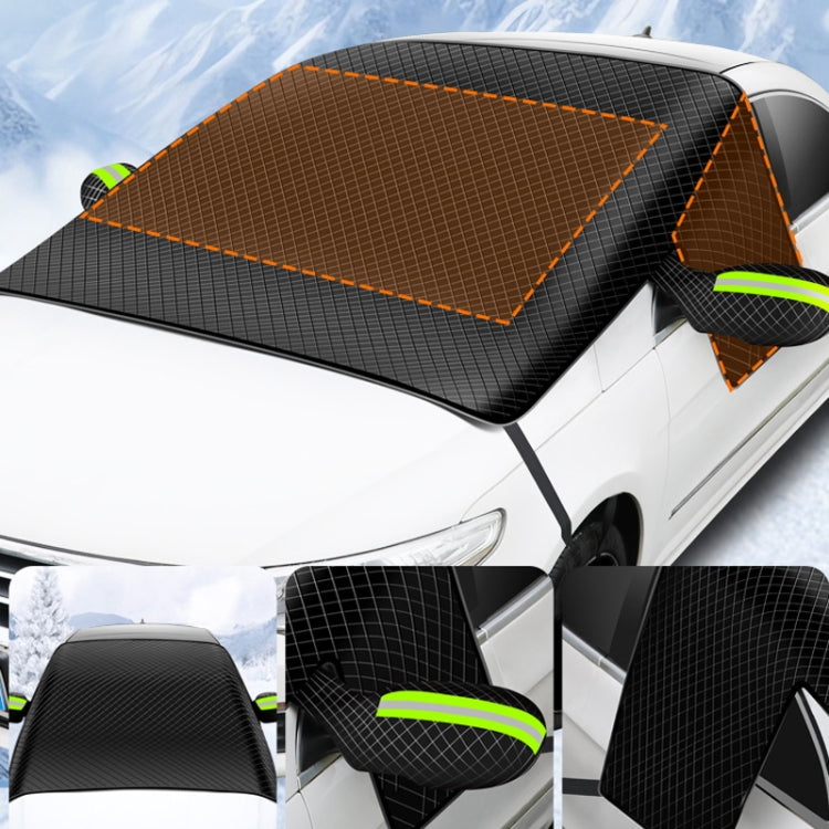 Car Magnetic Front Sunscreen Water-resistant Thick Snow Shield(Green)
