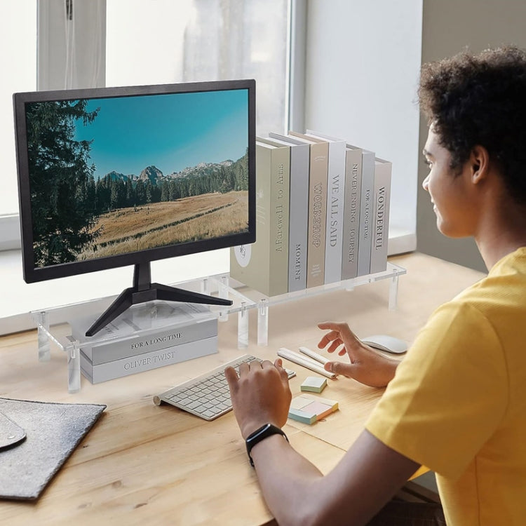 YX136 Desktop Acrylic Laptop / Printer Raised Stand - Laptop Stand by PMC TechLife | Online Shopping South Africa | PMC TechLife | Buy Now Pay Later Mobicred