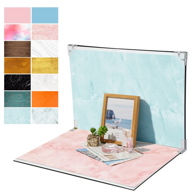 30x40cm 2+7 Thick Background Boards Photography Props Background Set, Style: Three