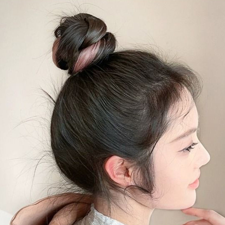 Self-Tying Ball-Head Wig Hair Bundle Simulation Hair Bands(Brown Black Highlight Blue) - free shipping - PMC TechLife - Order now!