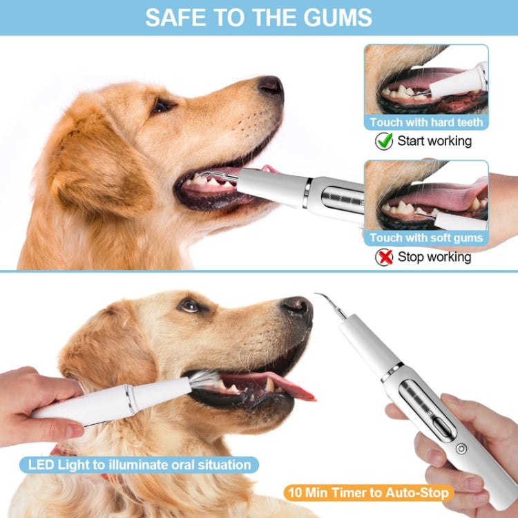 Pet Ultrasonic Teeth Cleaner Dog Electric Teeth Cleaning Tool Home Dentistry Tartar Remover(Black)