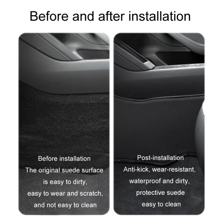 For Tesla Center Console Side Anti-kick Protective Pad, Style: MY Universal Driver Passenger Inner Side Leather