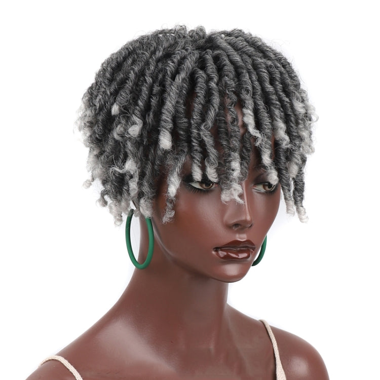 Personalized Hollow Curl Hip Hop Short Hair Dirty Braid Wig Blocks, Model: 1BT0906