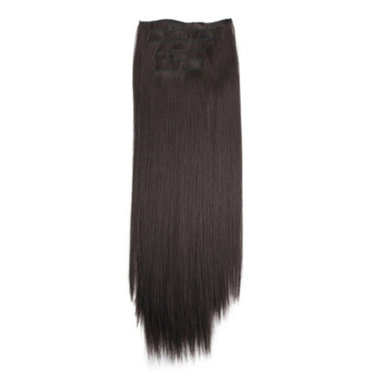 7pcs / Set Clips Long Straight Hair Extension Pieces 16 Clips Chemical Fiber Wigs, Model: 2#