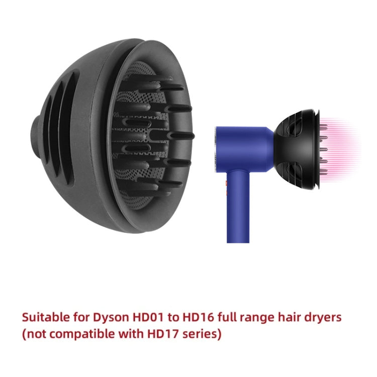 For Dyson HD01 To HD16 Hair Dryer 2 In 1 Diffuser Nozzles Wave+Curl Dual Purpose Diffuser Attachment(Gray)