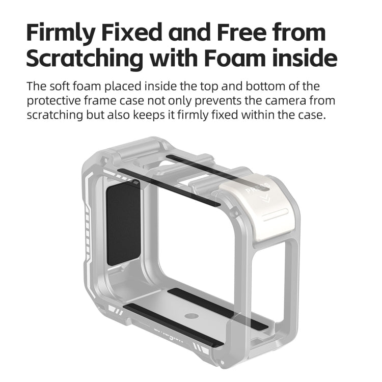 AMagisn Upgrade Ver Metal Rabbit Cage For GoPro HERO13 Black / HERO12 Black / HERO11 Black / HERO10 Black / HERO9 Black(Black)
