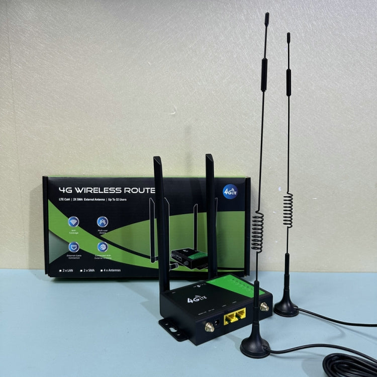 4G Wireless Plug-in Router Detachable Extension Antenna LTE Monitoring Network WiFi Hotspot, EU Plug(Black) - Wireless Routers by PMC Jewellery | Online Shopping South Africa | PMC Jewellery | Buy Now Pay Later Mobicred