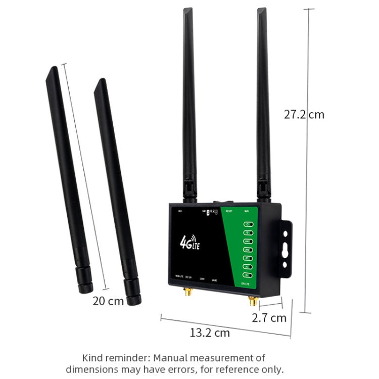 4G Wireless Plug-in Router Detachable Extension Antenna LTE Monitoring Network WiFi Hotspot, EU Plug(Black) - Wireless Routers by PMC Jewellery | Online Shopping South Africa | PMC Jewellery | Buy Now Pay Later Mobicred