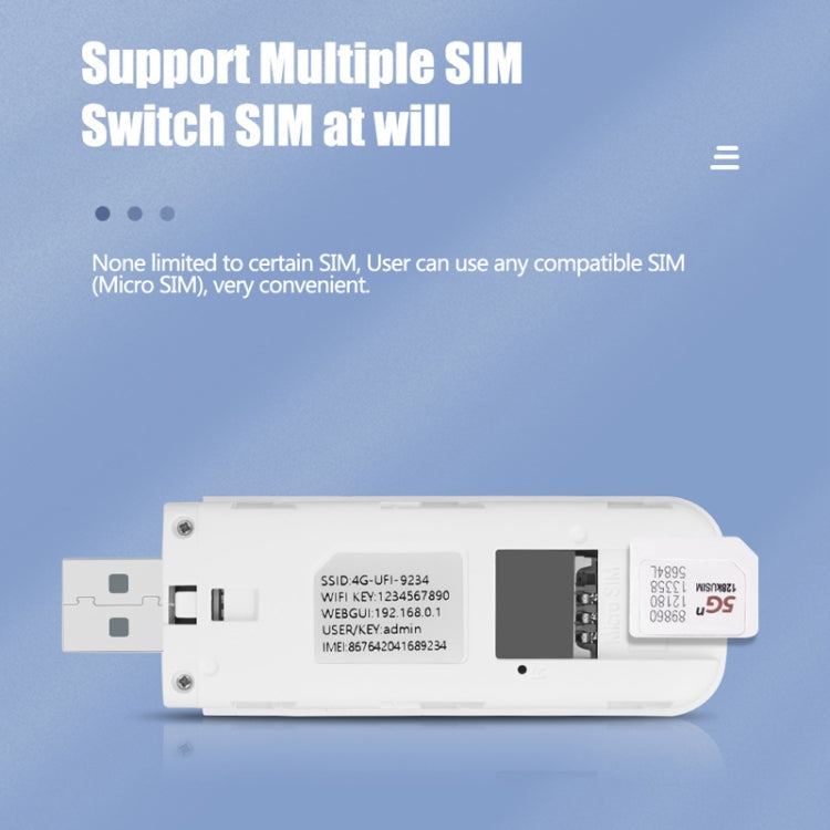 Eurasian Version U5-EU 4G WiFi Dongle USB Plug-In Router Mobile Hotspot - 4G Mobile Wifi by PMC Jewellery | Online Shopping South Africa | PMC Jewellery | Buy Now Pay Later Mobicred