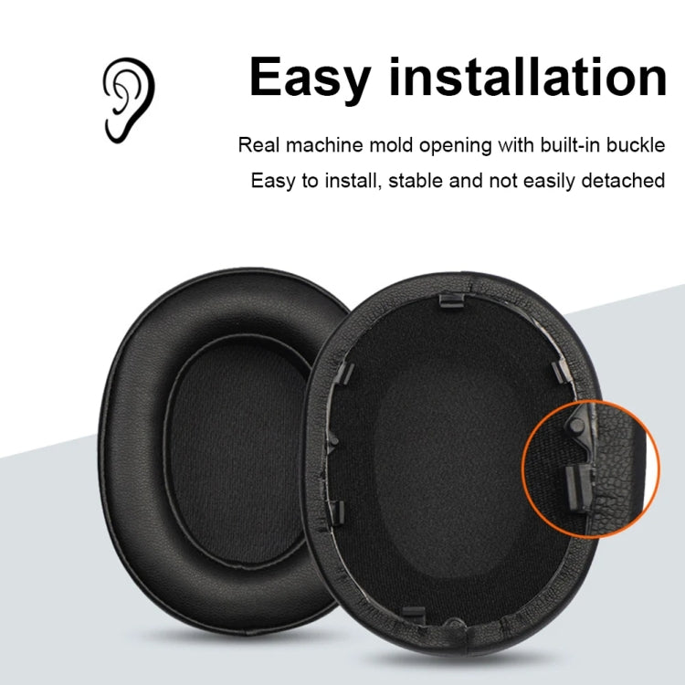 1pair For Sony WH-1000XM5 Headphone Leather Sponge Cover Earmuffs(Beige)