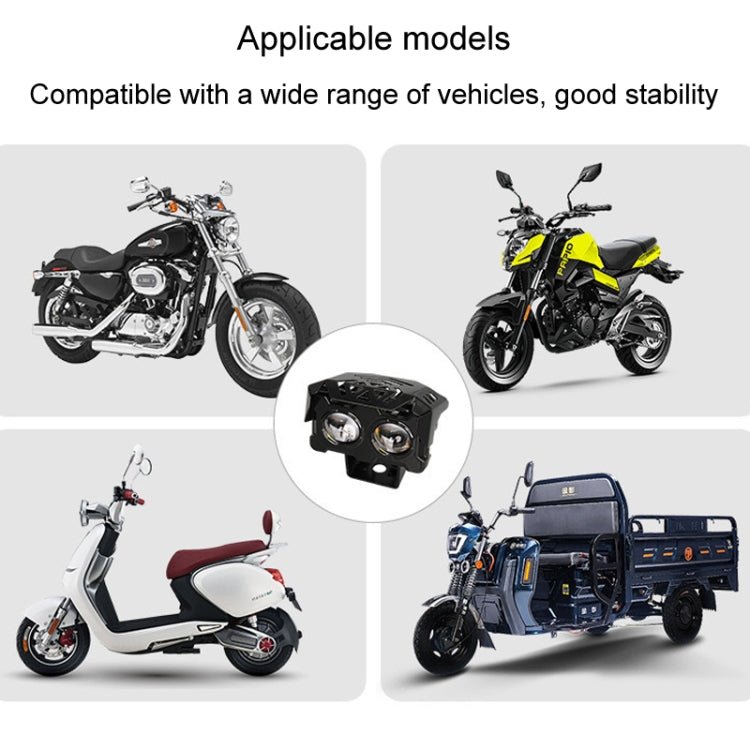 20W Motorcycle Spotlight High Bright Two Color Modified External Waterproof LED Lens Headlight(Flashing - 2 Wire) - Headlights by PMC Jewellery | Online Shopping South Africa | PMC Jewellery | Buy Now Pay Later Mobicred