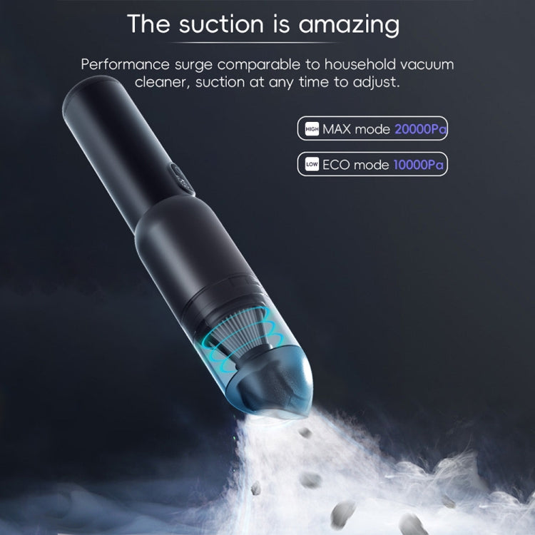 Multifunctional Suction Blowing Wireless Car Vacuum Cleaner Handheld High-Power Dust Blower(Black)
