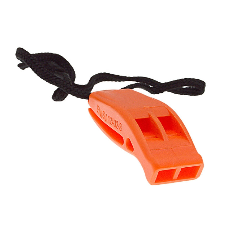 Dual-Frequency Outdoor Survival Whistle With Built-In Lanyard(Black)