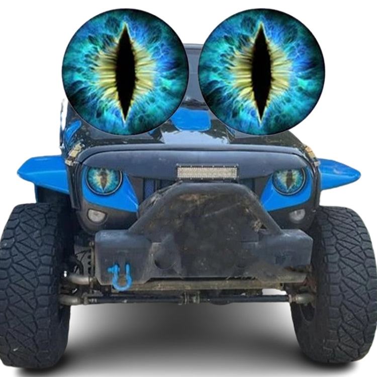 1pair Beast Eyes Headlight Decorative Stickers Off-Road Vehicle Front Lights Stereo Decals, Style: 28
