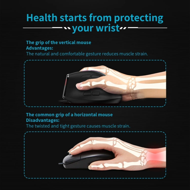 ZELOTES F36 9-Keys Vertical Grip Ergonomic Programming Dual Bluetooth + 2.4G Wireless Mouse(Black) - free shipping - PMC Jewellery - Order now!