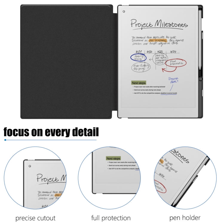 For reMarkable Paper Pro 2024 11.8 inch Book Style Dormant Case(Black)