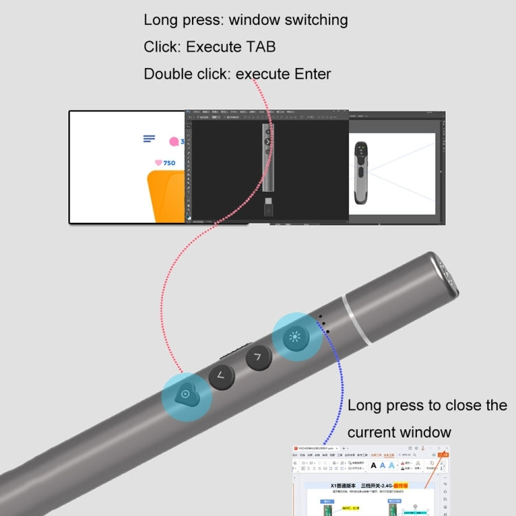 Multifunctional Conference Teaching Page Turning Pen Laser Pointer Without Telescopic - by PMC Jewellery | Online Shopping South Africa | PMC Jewellery | Buy Now Pay Later Mobicred